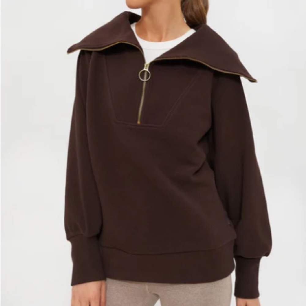 Varley Coffee Bean Vine Half Zip - Picture 3 of 3